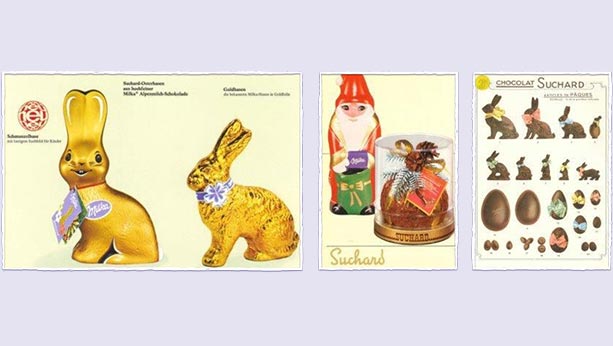 Holiday styled treats from 1926 with bunnies and garden gnomes and Easter eggs.