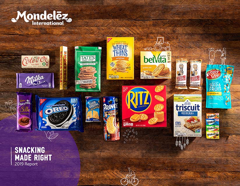 Snacking Made Right Cover Image featuring Mondelez Products